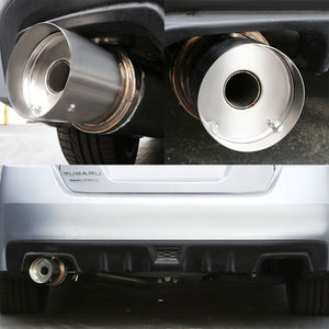 4.5" Muffler Tip Exhaust Catback System For 15-17 Subaru WRX 2.0L/2.5L H4 DOHC-Performance-BuildFastCar