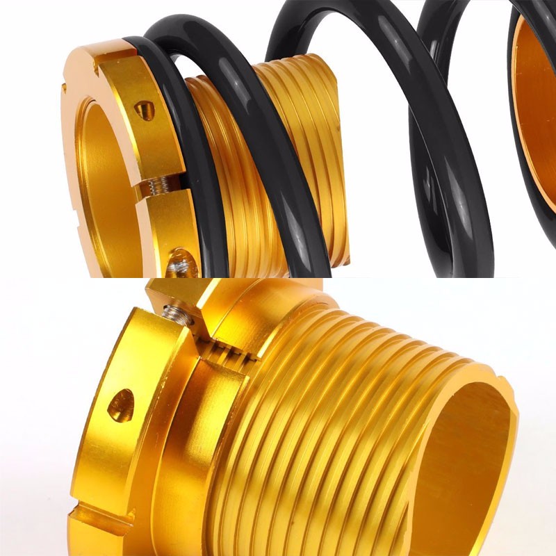 Front/Rear 1"-4" Adjust Black Suspension Lowering Spring+Perch For 06-11 Civic-Suspension-BuildFastCar