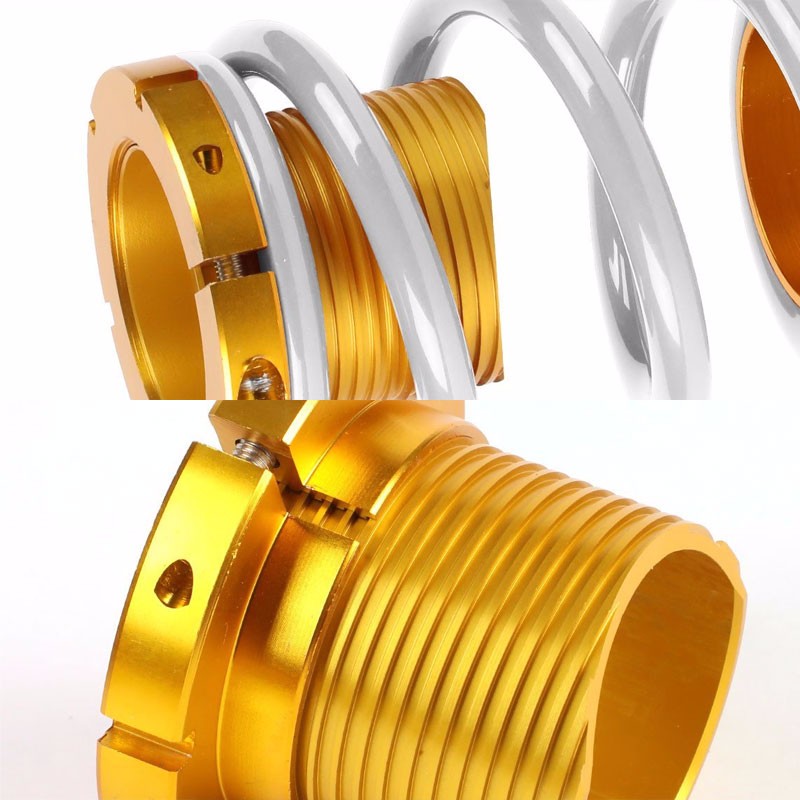 Front/Rear 1"-4" Adjust White Suspension Lowering Spring+Perch For 06-11 Civic-Suspension-BuildFastCar