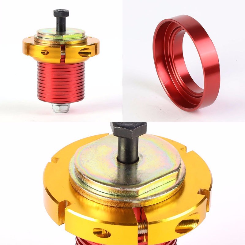 Front/Rear 1"-4" Adjust Black Suspension Lowering Spring+Perch For 12-15 Civic-Suspension-BuildFastCar