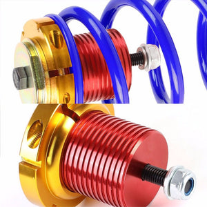 Front/Rear 1"-4" Adjust Blue Suspension Lowering Spring+Perch For 12-15 Civic-Suspension-BuildFastCar
