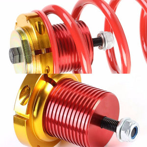 Front/Rear 1"-4" Adjust Red Suspension Lowering Spring+Perch For 12-15 Civic-Suspension-BuildFastCar
