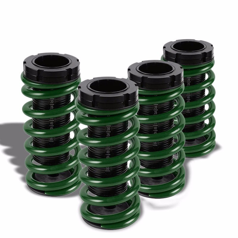 Front/Rear Scaled Black Coilover Green Lowering Spring Kit For 88-00 Civic EG/EJ-Suspension-BuildFastCar