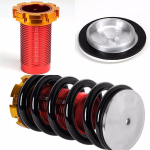 Front/Rear Red Scaled Black Coilover Lowering Spring For 88-91 Civic/88-97 CR-X/90-01 Integra-Suspension-BuildFastCar
