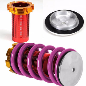 Front/Rear Red Scaled Purple Coilover Lowering Spring For 88-91 Civic/88-97 CR-X/90-01 Integra-Suspension-BuildFastCar