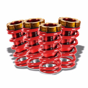 Front/Rear Red Scaled Red Coilover Lowering Spring For 88-91 Civic/88-97 CR-X/90-01 Integra-Suspension-BuildFastCar