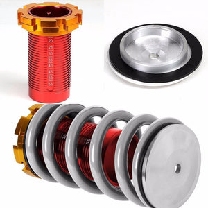 Front/Rear Red Scaled Silver Coilover Lowering Spring For 88-91 Civic/88-97 CR-X/90-01 Integra-Suspension-BuildFastCar