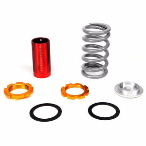 Front/Rear Red Scaled Silver Coilover Lowering Spring For 88-91 Civic/88-97 CR-X/90-01 Integra-Suspension-BuildFastCar