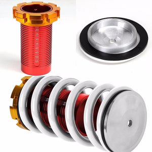 Front/Rear Red Scaled White Coilover Lowering Spring For 88-91 Civic/88-97 CR-X/90-01 Integra-Suspension-BuildFastCar