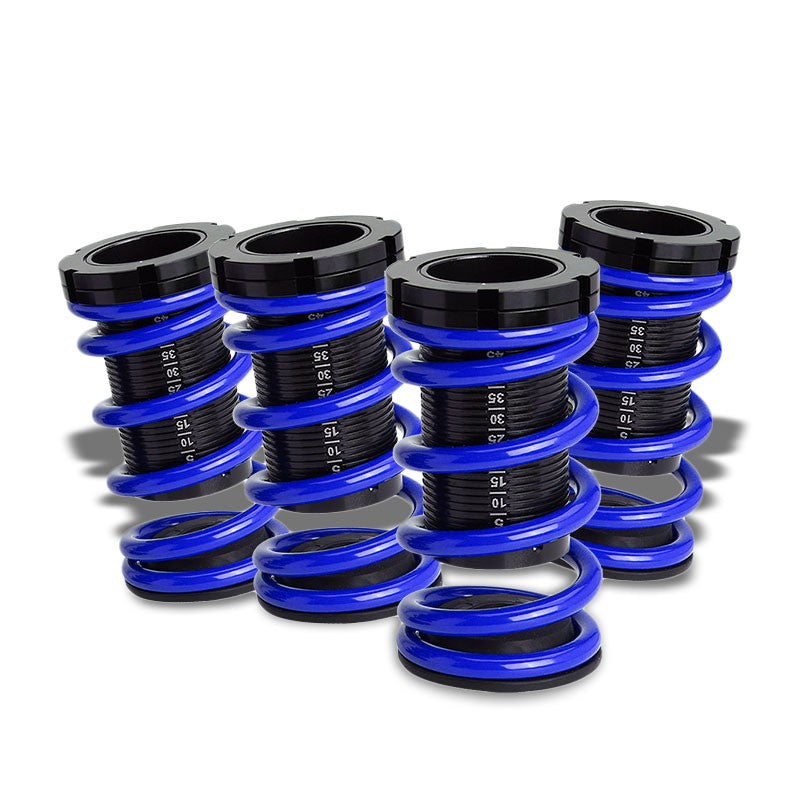 Front/Rear Scale Black Suspension Blue Coilover Lowering Spring 1&quot;-4&quot; Drop For 88-00 Civic/Integra-Suspension-BuildFastCar