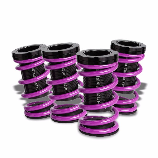 Front/Rear Scale Black Suspension Purple Coilover Lowering Spring 1"-4" Drop For 88-00 Civic/Del Sol-Suspension-BuildFastCar