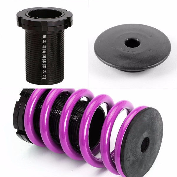 Front/Rear Scale Black Suspension Purple Coilover Lowering Spring 1"-4" Drop For 88-00 Civic/Del Sol-Suspension-BuildFastCar