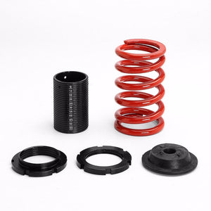Black Shock Damper Absorber+Adjustable Red Coilover Spring T44 For 96-00 Civic-Shocks & Springs-BuildFastCar