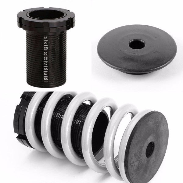 Front/Rear Scale Black Suspension White Coilover Lowering Spring 1"-4" Drop For 88-00 Civic/Integra-Suspension-BuildFastCar