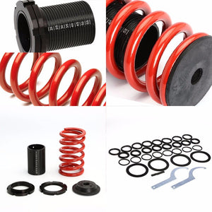 Front/Rear Scaled Black Coilover Red Lowering Spring For 00-05 Mit Eclipse 3G-Suspension-BuildFastCar