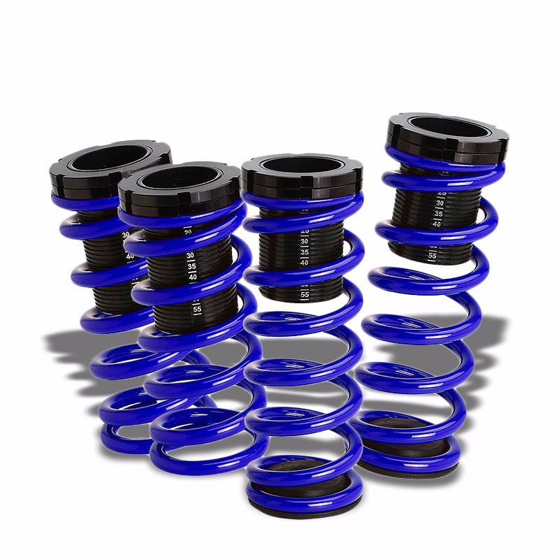 Front/Rear Scaled Black Coilover Blue Lowering Spring For 93-97 Altima U13 2.4L-Suspension-BuildFastCar