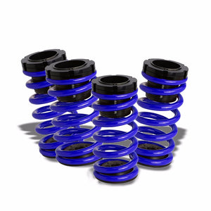 Front/Rear Scaled Black Coilover Blue Lowering Spring For 03-07 Corolla E130 1.8-Suspension-BuildFastCar