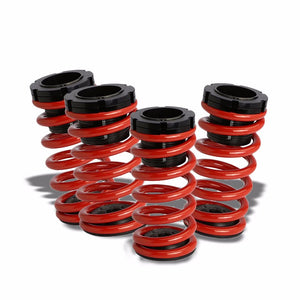Front/Rear Scaled Black Coilover Red Lowering Spring For 03-07 Corolla E130 1.8L-Suspension-BuildFastCar