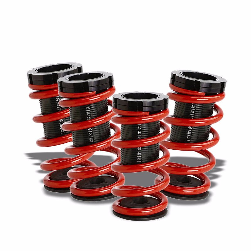 Front/Rear Scaled Black Coilover Red Lowering Spring For 94-99 Celica T200 1.8L-Suspension-BuildFastCar