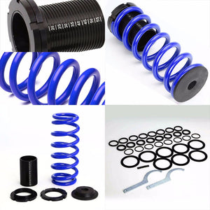 Front/Rear Scaled Black Coilover Blue Lowering Spring For 85-98 VW Golf/Jetta-Suspension-BuildFastCar