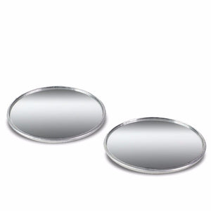2x Circle Swivel Base Car/SUV Wide Angle Convex Back View Blind Spot Side Mirror-Exterior-BuildFastCar