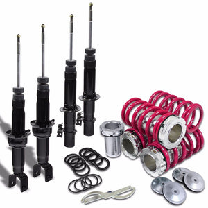 DNA Black Gas Shock Absorber+Red Adjustable Coilover+Scale For Honda 92-95 Civic