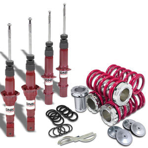 DNA Red Gas Shock Absorber+Red Adjustable Coilover+Scale For Honda 92-95 Civic