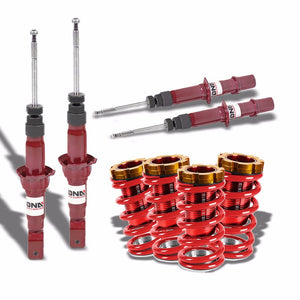 DNA Red Gas Shock Absorber+Red/Red Adjustable Coilover For Honda 92-95 Civic
