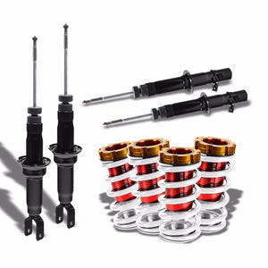 DNA Black Shock Absorbers+Red/White Adjustable Coilover For Honda 96-00 Civic