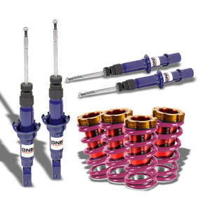 DNA Blue Shock Absorbers+Red/Purple Adjustable Coilover For Honda 96-00 Civic