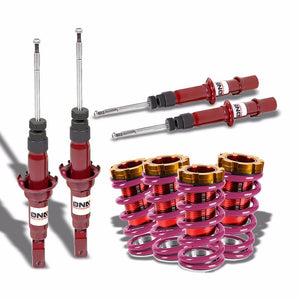 DNA Red Shock Absorbers+Red/Purple Adjustable Coilover For Honda 96-00 Civic