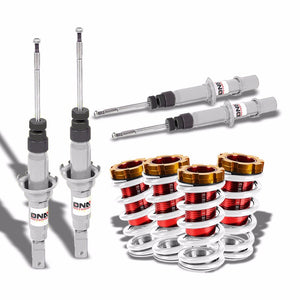 DNA White Shock Absorbers+Red/White Adjustable Coilover For Honda 96-00 Civic