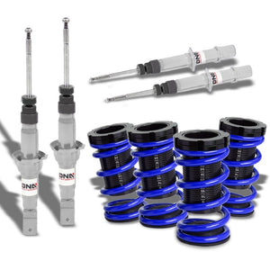 Silver Gas Shock Absorber+Scaled Sleeve Blue Coilover Spring T44 For 92-95 Civic