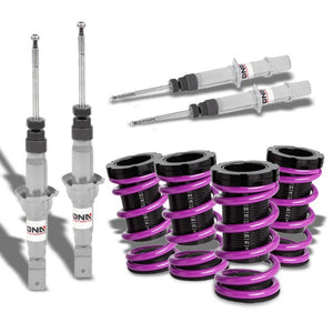 Silver Shock Absorber+Scaled Sleeve Purple Lowering Spring T44 For 92-95 Civic
