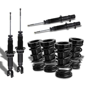 Black Gas Shock Struts+Scaled Sleeve Black Coilover Spring T44 For 96-00 Civic
