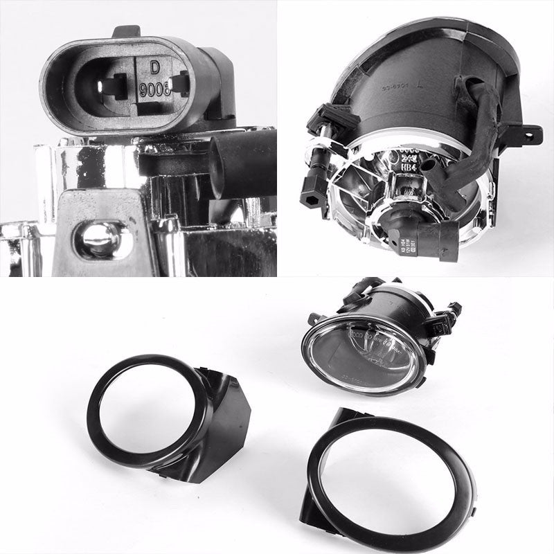 Unpainted ABS Plastic M5 Style Front Bumper Replacement Cover+Fog Light For BMW 96-03 E39 5-Series-Exterior-BuildFastCar