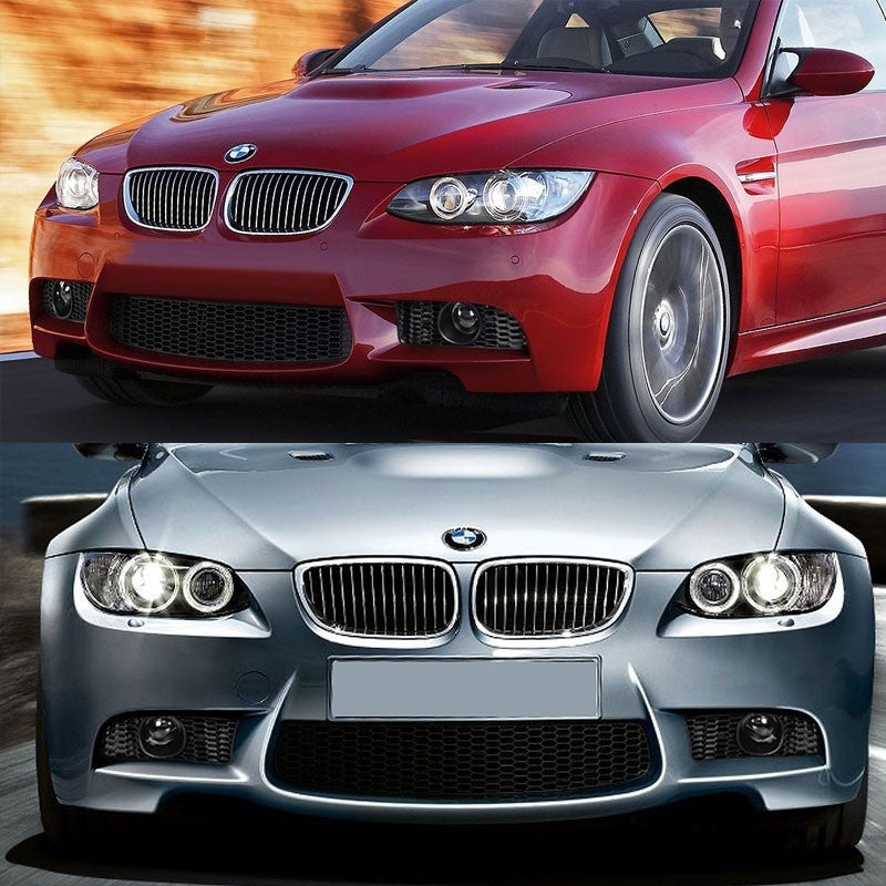 Unpainted ABS Plastic M3 Style Front Bumper Replacement Cover+Fog Light For BMW 09-11 E90 3-Series-Exterior-BuildFastCar