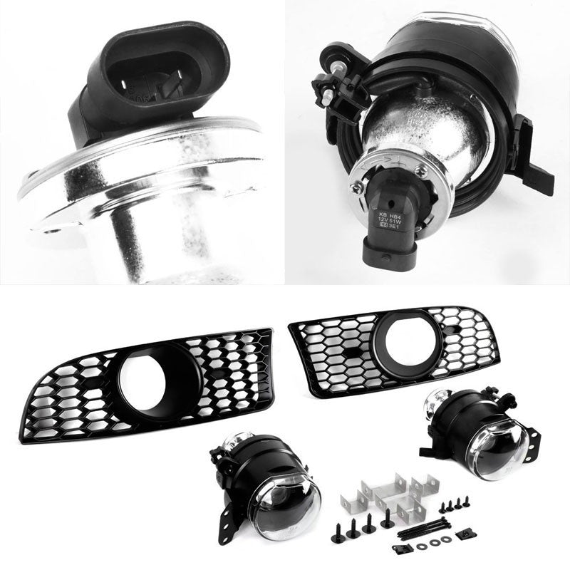 Unpainted ABS Plastic M3 Style Front Bumper Replacement Cover+Fog Light For BMW 09-11 E90 3-Series-Exterior-BuildFastCar