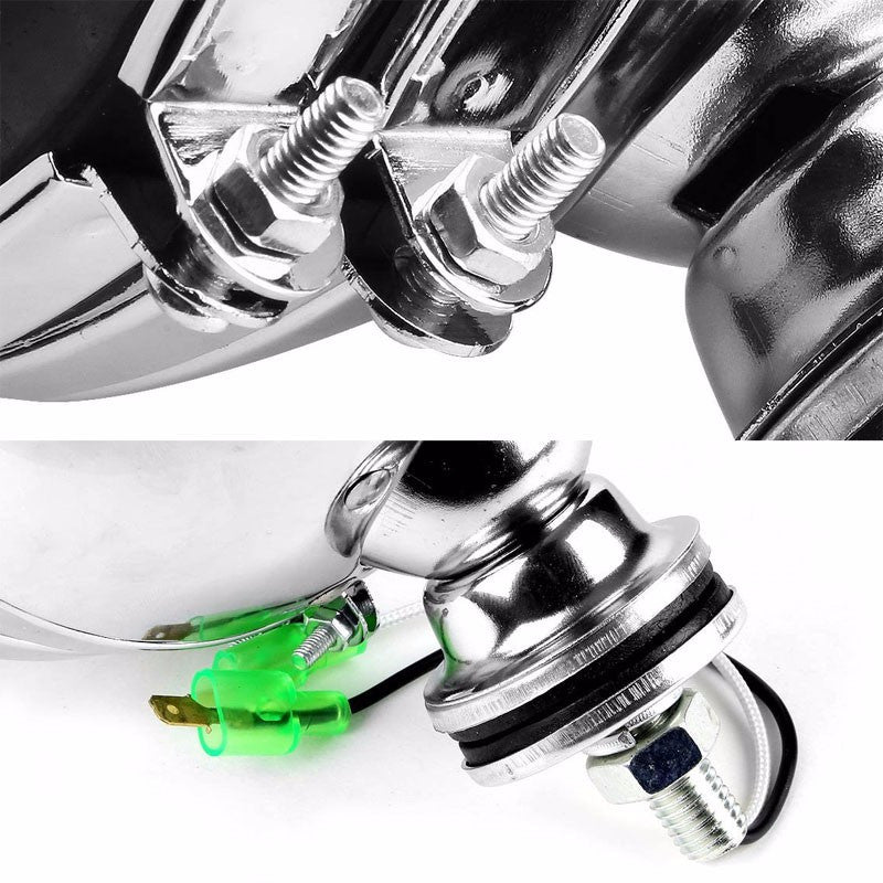 6" Round Chrome Body Housing Yellow Fog Light/Super 4x4 Offroad Guard Work Lamp-Exterior-BuildFastCar