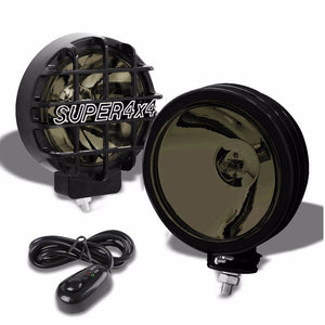 6" Round Black Body Housing Clear Fog Light/Super 4x4 Offroad Guard Work Lamp-Exterior-BuildFastCar