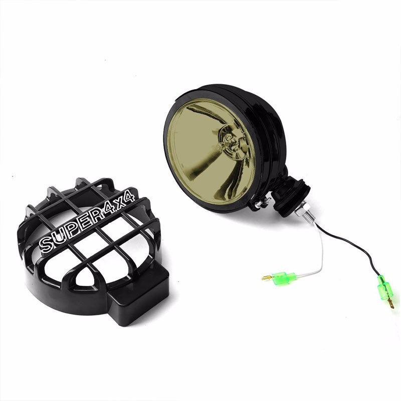 6" Round Black Body Housing Clear Fog Light/Super 4x4 Offroad Guard Work Lamp-Exterior-BuildFastCar