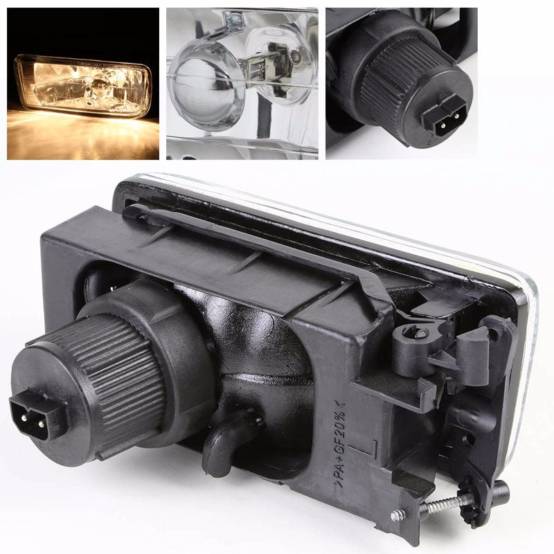 Chrone Housing Clear Lens Driving Bumper Fog Light/Lamp For BMW 92-99 3-Series