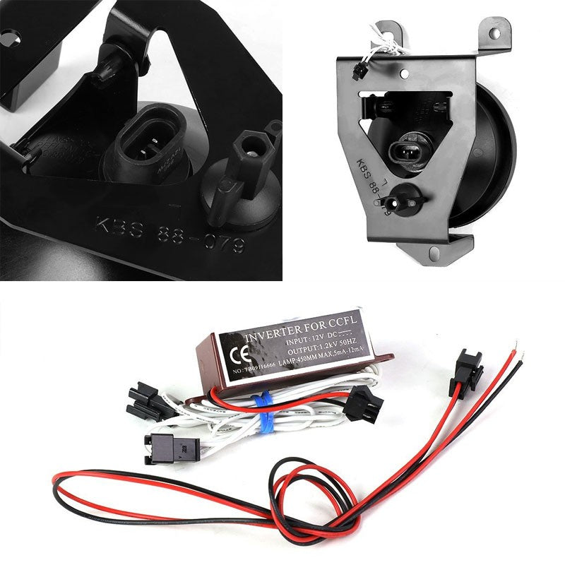 Smoke Lens Housing OE Halo CCFL Front Bumper Fog Light/Lamp For GMC 01-06 Yukon