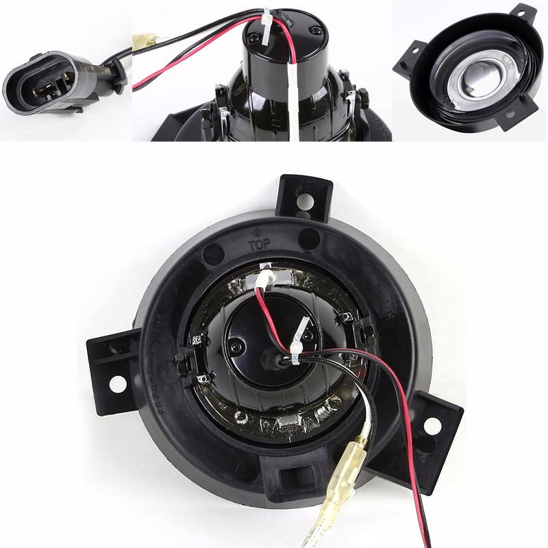 Halo Projector Clear Lens Housing Bumper Fog Light/Lamp For Ford 01-03 Ranger