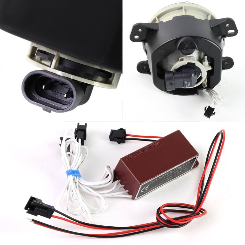 Clear Lens OE Bumper CCFL Halo Ring Fog Light Lamp For 05+ Chrysler/Dodge