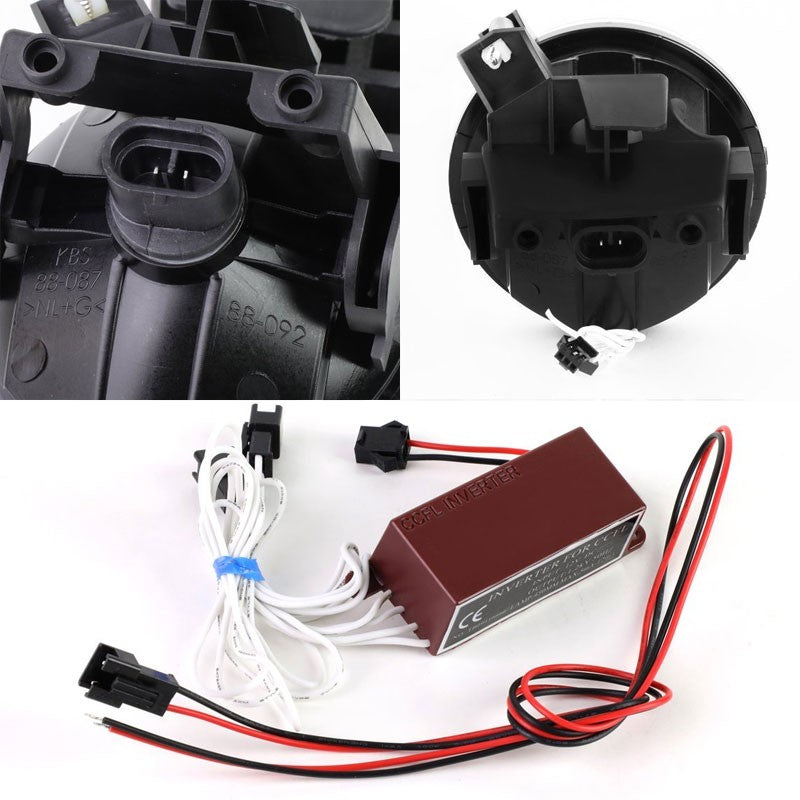Smoke Halo Ring Fog Light Lamp Dodge 01-04 Dakota 01-03 Durango BFC-FOLK-NS-CCFL-DOG01DURSM