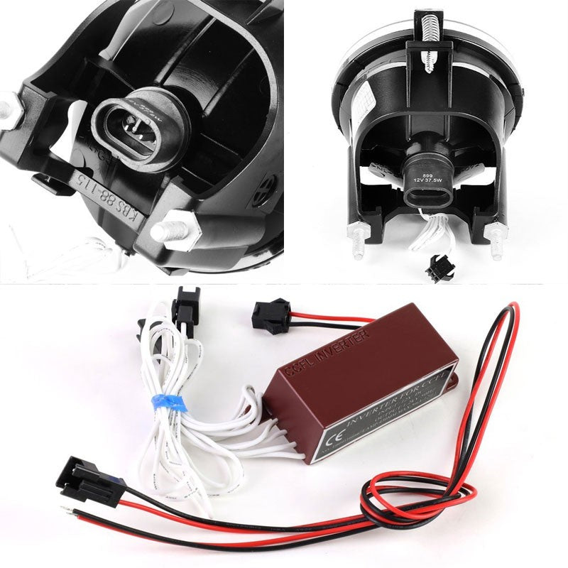 Clear OE Bumper Halo Ring Fog Light Lamp +Bulb03-05 Dodge Neon 2.0L BFC-FOLK-NS-CCFL-DOG03NEONCH
