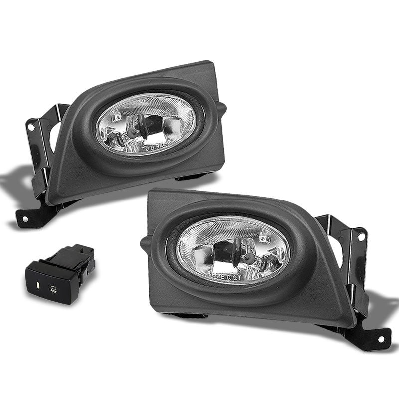Clear Lens Housing Driving/Bumper Fog Light+Wiring For Honda 06-08 Civic Sedan-Exterior-BuildFastCar