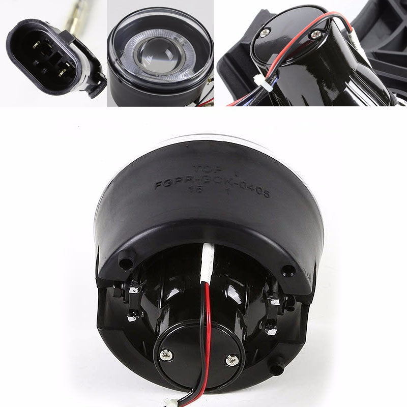 Halo Projector Clear Lens Housing Fog Light/Lamp For Jeep 04-10 Grand Cherokee
