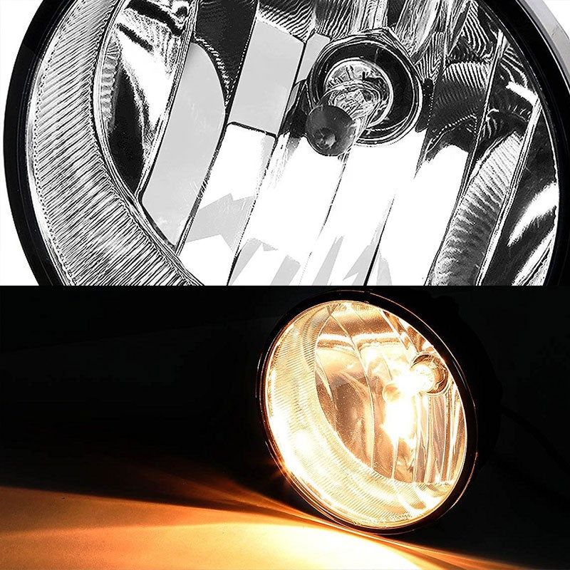 Clear Lens Chrome Housing Bumper Fog Light/Lamp For Toyota 07-16 Sequoia/Tundra